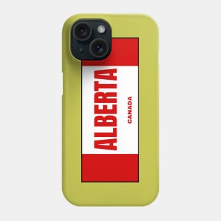 Alberta in Canadian Flag Colors Phone Case