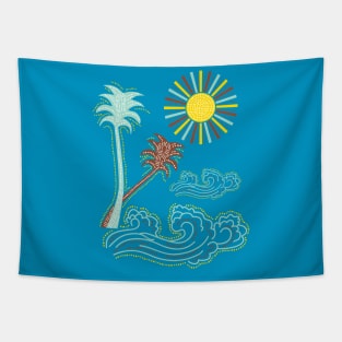 Tropical Sea Waves Tapestry