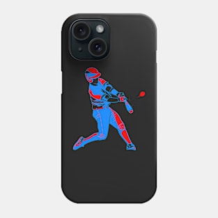 RED WHITE AND BLUE BASEBALL PLAYER Phone Case