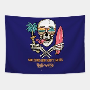 Skeletons and Sweet Treats Halloween Tapestry