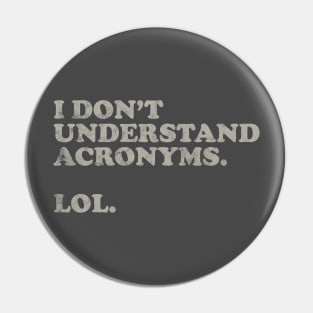 Acronyms are Hard Pin