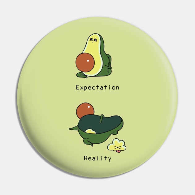 Avocado First Time Yoga Pin by huebucket