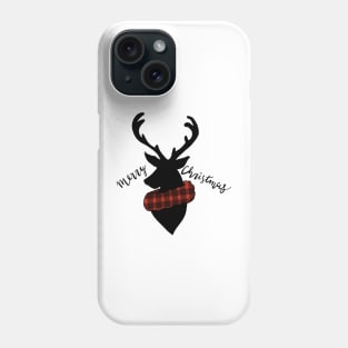 Merry Christmas Reindeer Wreath Phone Case