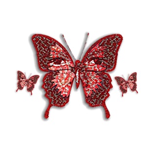 Peppermint Candy Pattern and Butterfly T-Shirt