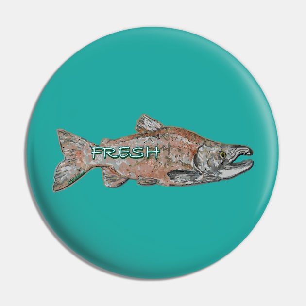 FRESH Sockeye Salmon Pin by JDFehlauer