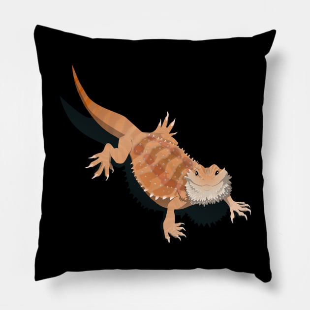 Red Bearded Dragon Pillow by Stormslegacy