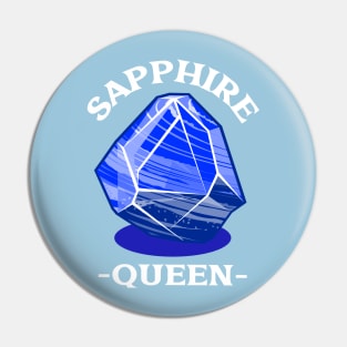 Sapphire Queen Gemstone Gem Pin