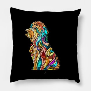 Minimalist Art Deco Goldendoodle T-Shirt Pillow