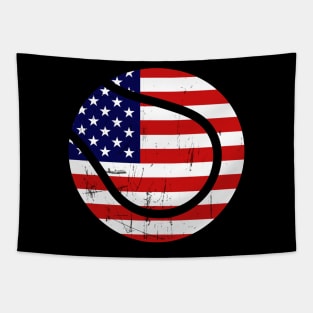 Usa America Flag Tennis 4Th Of July Tapestry