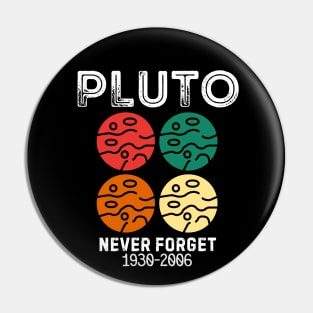 Pluto Never Forget Pin