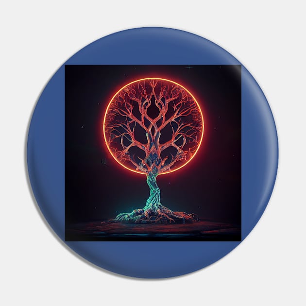 Yggdrasil World Tree of Life Pin by Grassroots Green