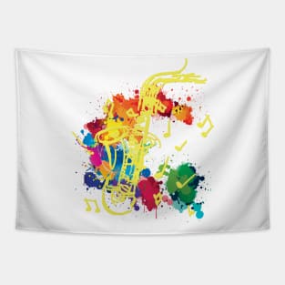 Saxophone Design Tapestry