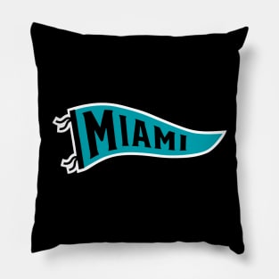 Miami Pennant - Black Pillow