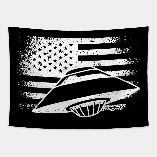 Ufo USA Alien Abduction Flying Saucer Tapestry by Anassein.os