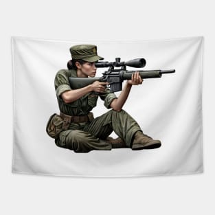 Sniper Girl Tapestry