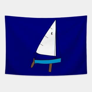 Penguin Dinghy Sailboat Tapestry