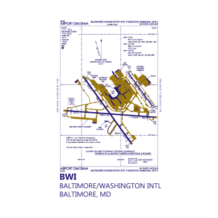Airport Diagram - Baltimore/Washington Intl (BWI) T-Shirt