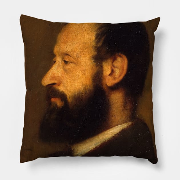 Joseph-Henri Altes by Edgar Degas Pillow by Classic Art Stall