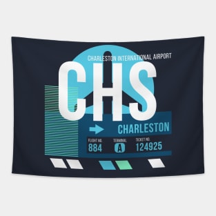 Charleston (CHS) Airport // Sunset Baggage Tag Tapestry