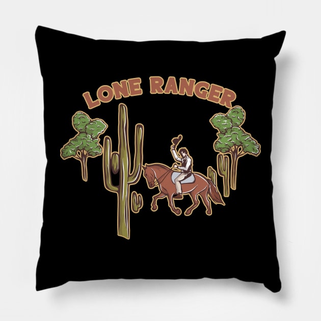 Lone Ranger Without Background Artwork Pillow by namanyastudios