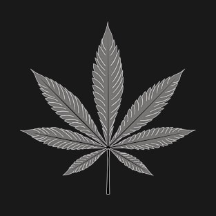 Silver Weed Leaf T-Shirt