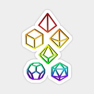 Gay Pride Geometric Dice Magnet