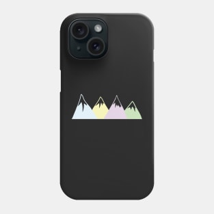 Pastel Yellow Pink Blue Green Mountains stickers Phone Case