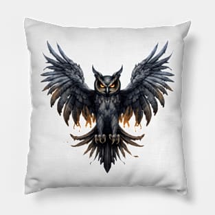 Halloween Goth Owl Pillow