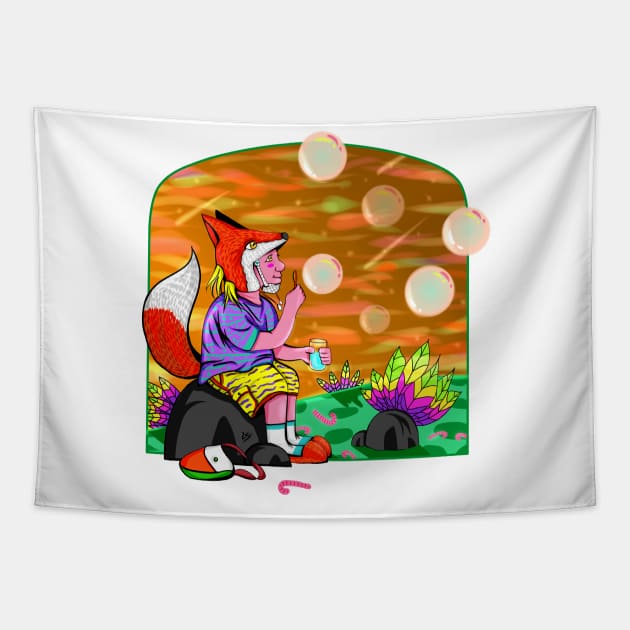 Fox Lover Tapestry by Loganue