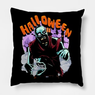 Zombie Invasion Apocalypse Happy Halloween Pillow