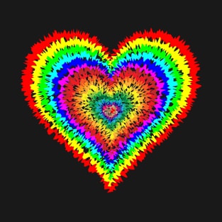 Tie dye cute heart T-Shirt