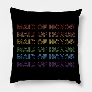 Rainbow Maid of Honor Pillow