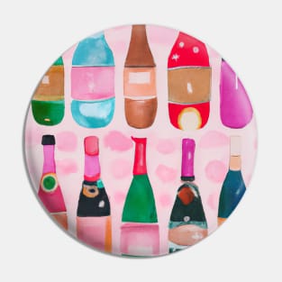 Bottles Pattern Painting Pin