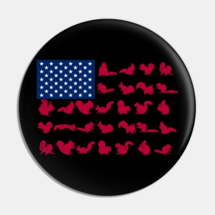 Squirre American Flag Costume Gift Pin