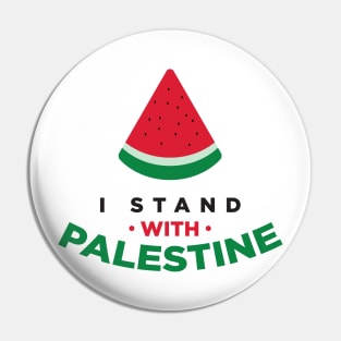 I Stand With Palestine Watermelon Pin