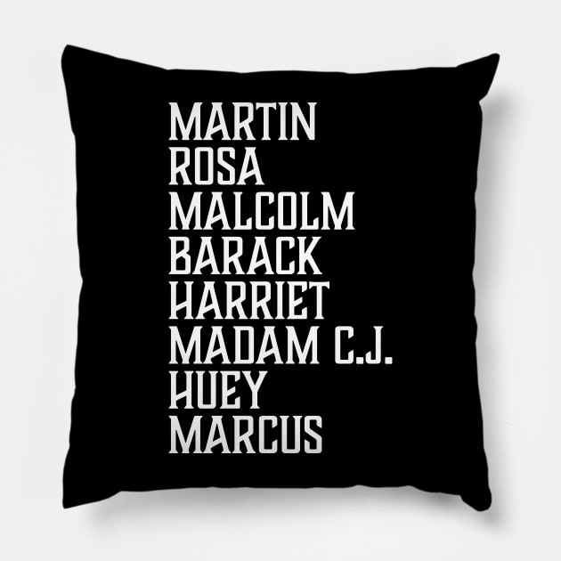 Legends of Black History, Black History Month, Civil Rights Pillow by UrbanLifeApparel