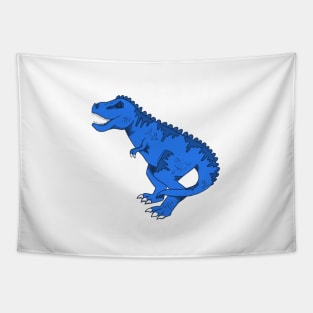 Blue T-Rex on Gray Tapestry