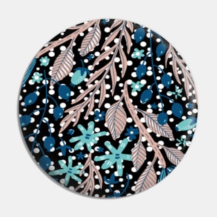 Leaves and Polka Dot Pattern Pin