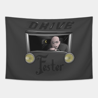 Drive Faster Uncle Fester Tapestry