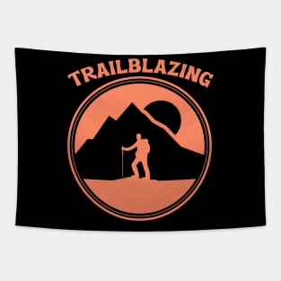 Trailblazing, climbing outdoor sports, outdoor lifestyle, gift for explorer Tapestry