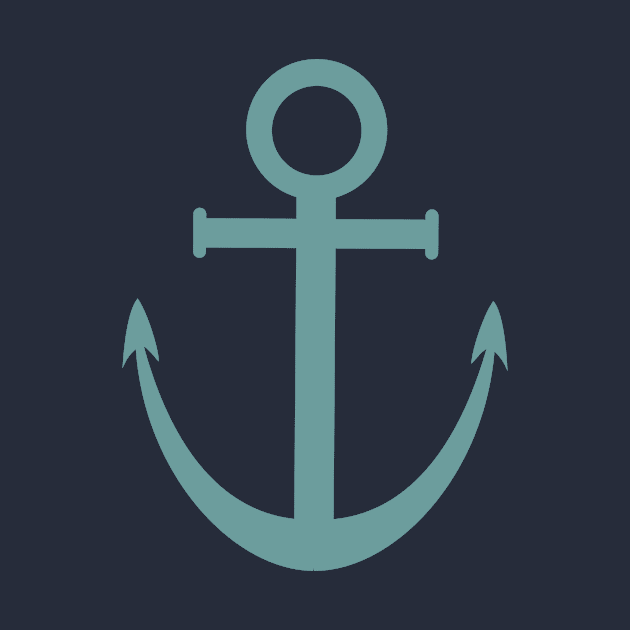 Nautical Anchor in Teal by Carabara Designs