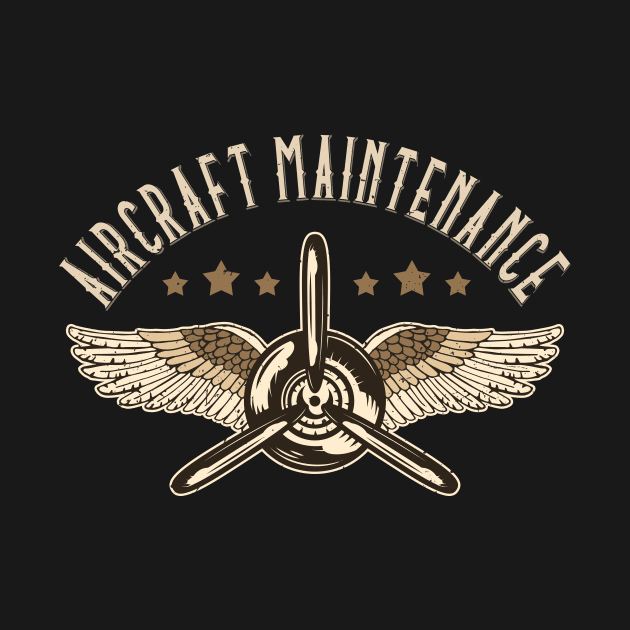 Aircraft  Maintenance Airplane Aircraft Mechanic by Foxxy Merch