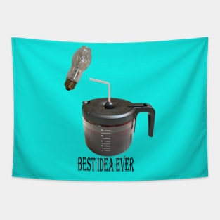 Coffee Pot with Straw: The Best Idea Ever Coffee Lovers Tapestry