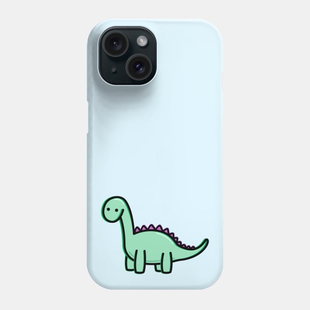 Cute Dino Phone Case by happyfruitsart