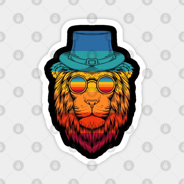 Vintage Gentleman Lion Magnet by Dojaja