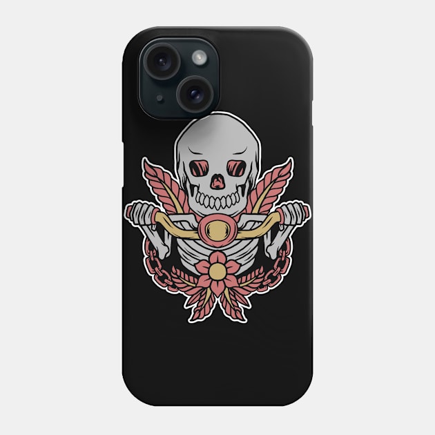 Motorized skull tattoo Phone Case by Darts design studio