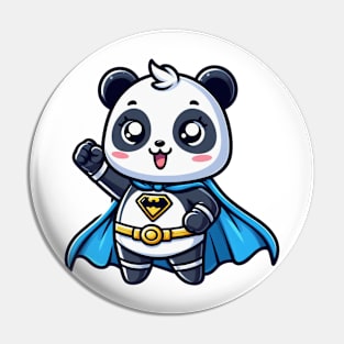 Cute panda wearing a superhero costume Pin