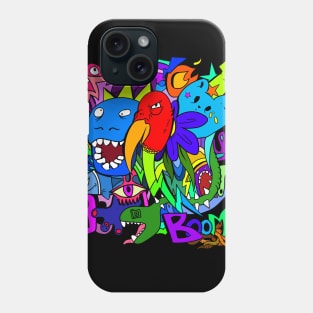 funny mix graffiti color Phone Case