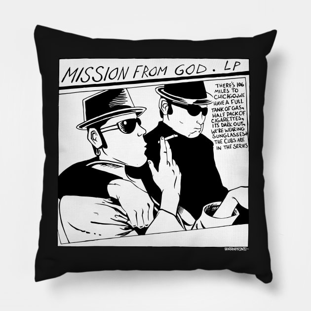 Mission from God Pillow by horrorprints