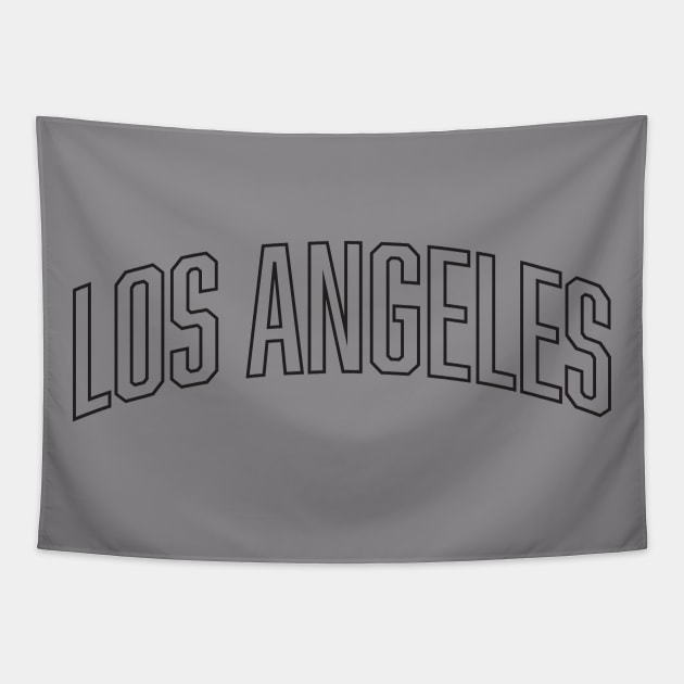 Los Angeles Black Outline Tapestry by Good Phillings